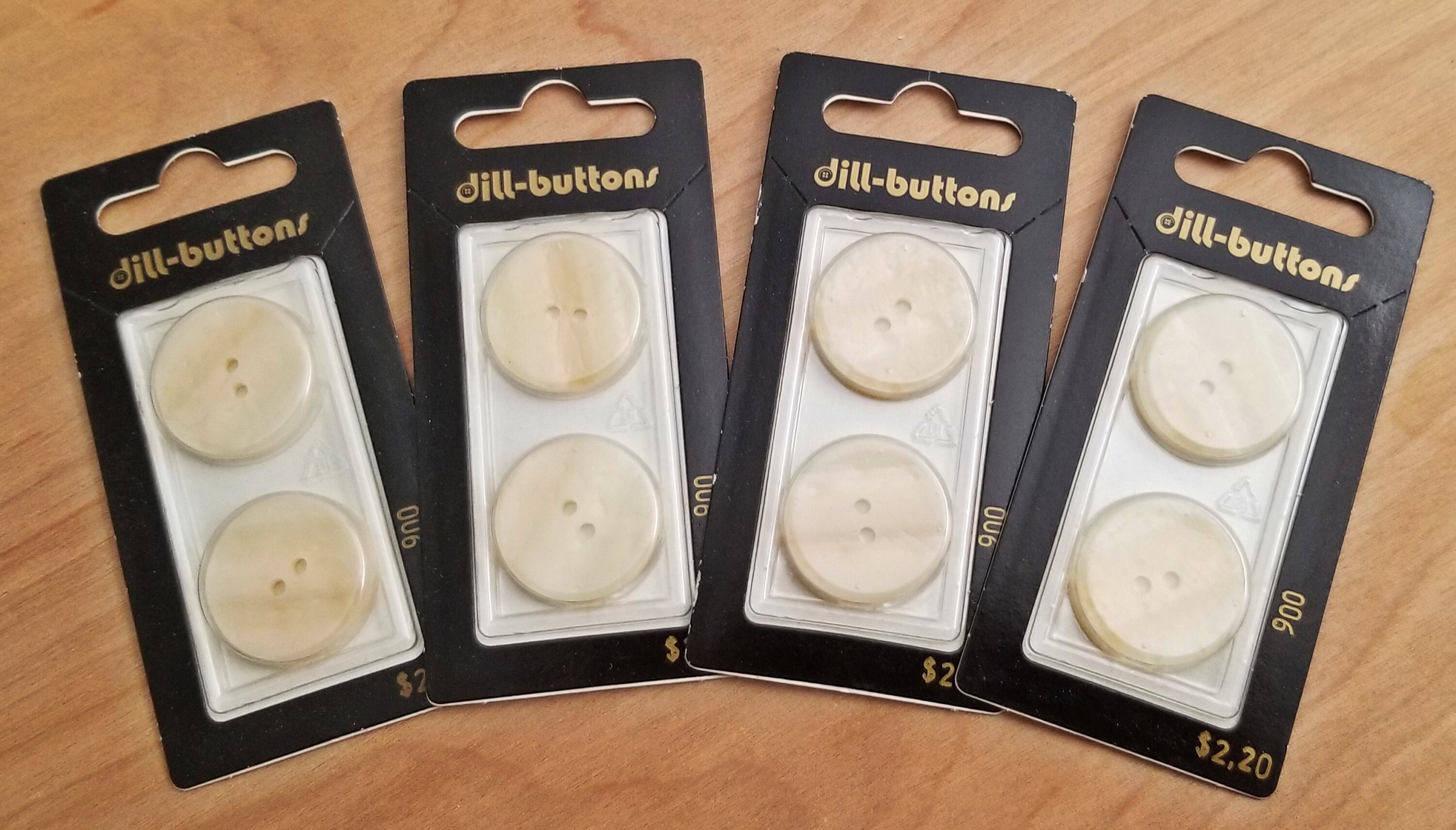 Rustic Faux Mother of Pearl Buttons 23 Mm or 7/8 Inch Lot of 10 Round 2 ...