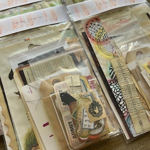 RESTOCK* Junk Journal Papier & Ephemera Mixed Media Grab Bag* 3 Größen * Ephemera, Mixed-Media, Collage, gebrauchsfertige Artikel, Vintage Spielsteine + mehr
