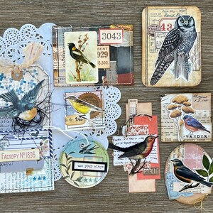 Handmade Embellishments | Junk Journal Supply| Scrapbooking| Ready to Use |Tags, Journal Cards, Clusters | detailed | themed | 8 pieces