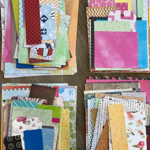 50 gemischte Papierformate, - Papiere, Papier für Junk Journals, Mixed Media, Scrapbooks, Karten, Mixed Media - 50 Teile. Schrottpackung