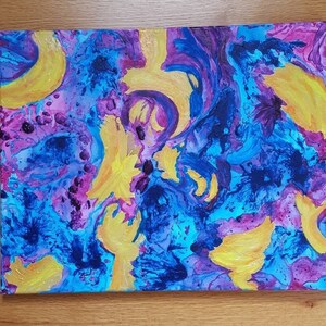 Original abstract art, &quot;Vibrancy // Cool Warmth&quot;, acrylics, 2019
