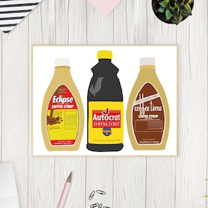 Autocrat Coffee Milk Syrup Rhode Island Illustration