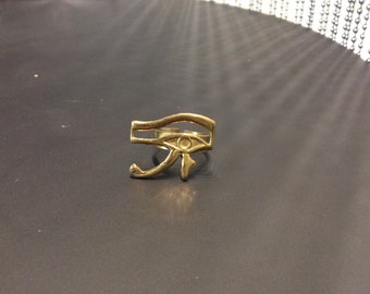 Ancient Egyptian Eye Of Horus African Jewelry Falcon Goddesses adjustable brass ring ,Egypt symbol ring T2