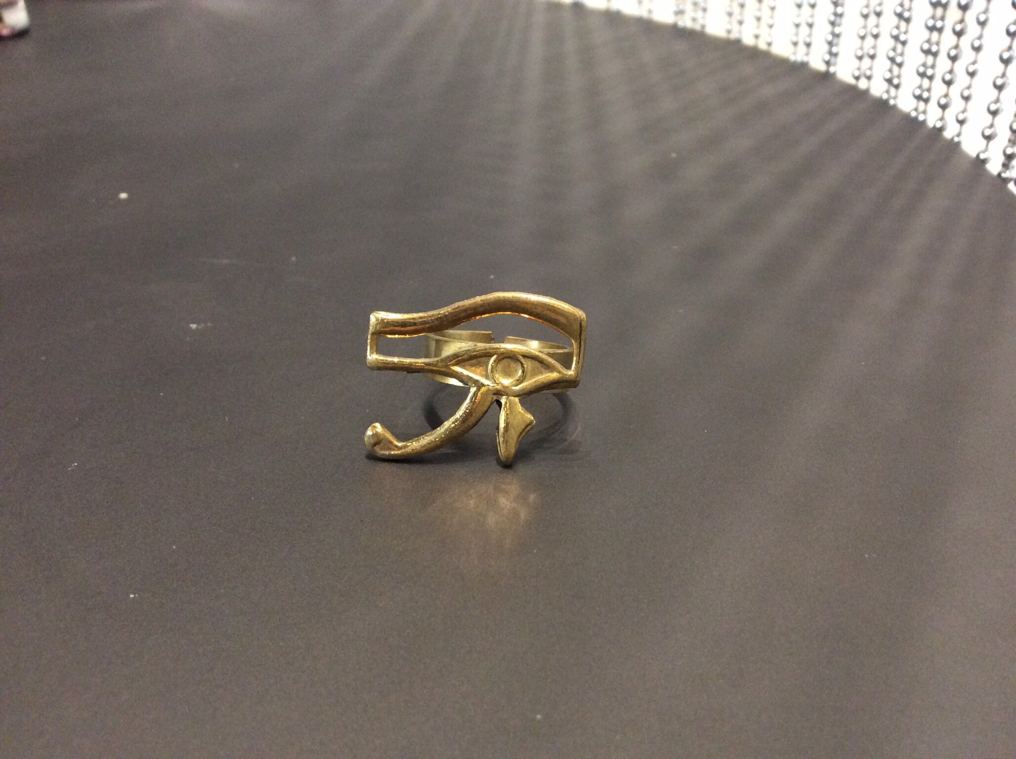 Ancient Egyptian Eye Of Horus African Jewelry Falcon Goddesses adjustable brass ring ,Egypt symbol ring T2