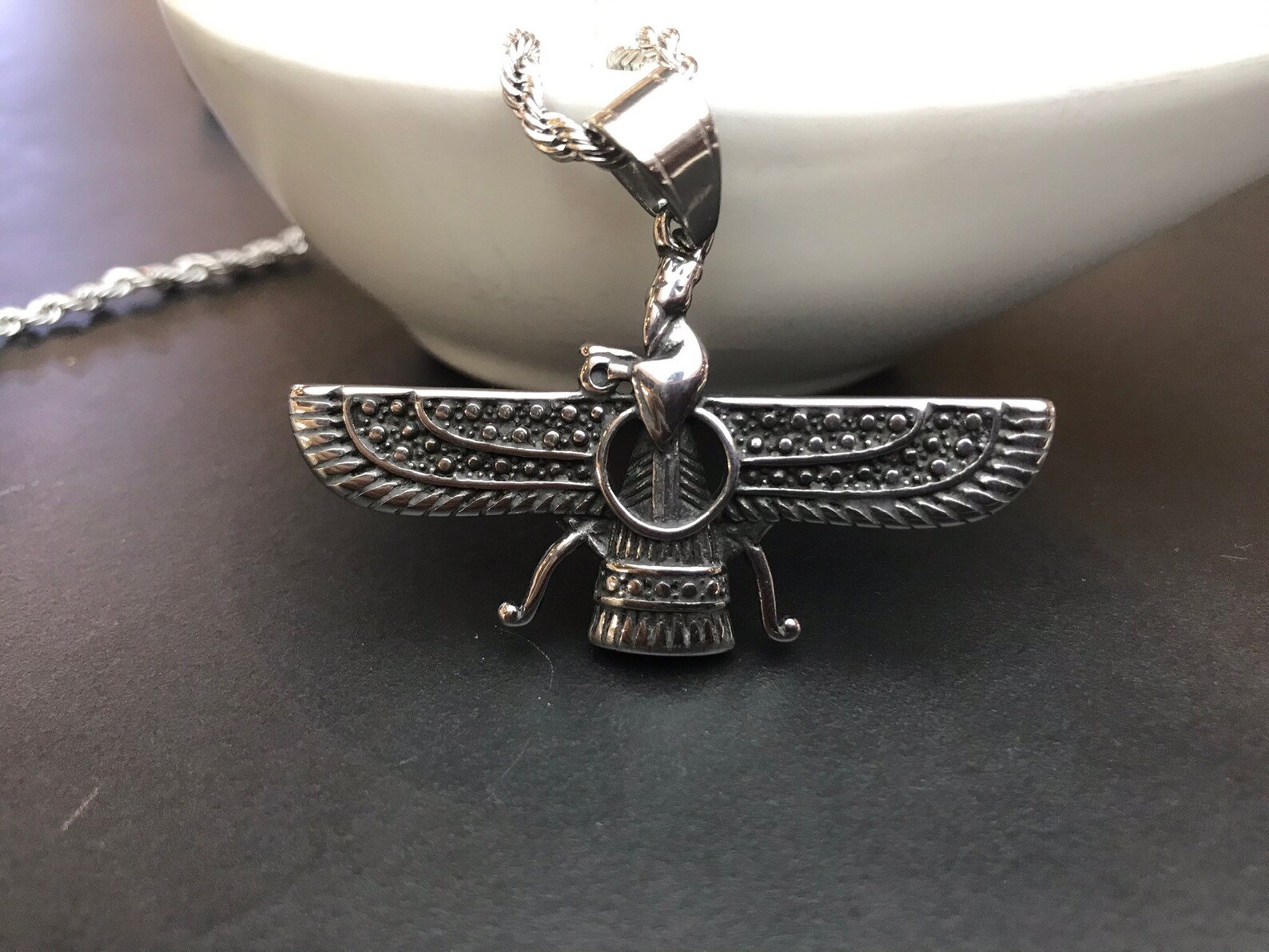 Farvahar Ahura Mazda Zoroastrian Faravahar Achaemenian Pendant Etsy