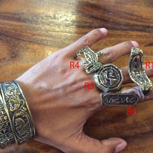 Hieroglyph Ring // Scarab Ring, Ankh Ring, Orisis RIng,  Eye of Horus, Nefertiti, Brass Ring, African Jewelry, Egyptian Jewelry, Khepri AR
