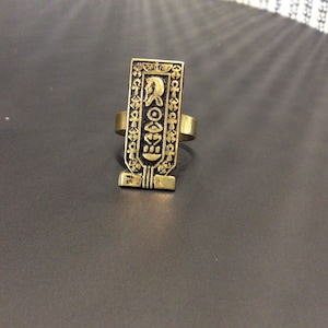 Ancient Egyptian ,Hieroglyphics rings , Scarab ring ,African Jewelry,Egyptian Jewelry, adjustable brass ring ,Egypt symbol , Ankh ring T2