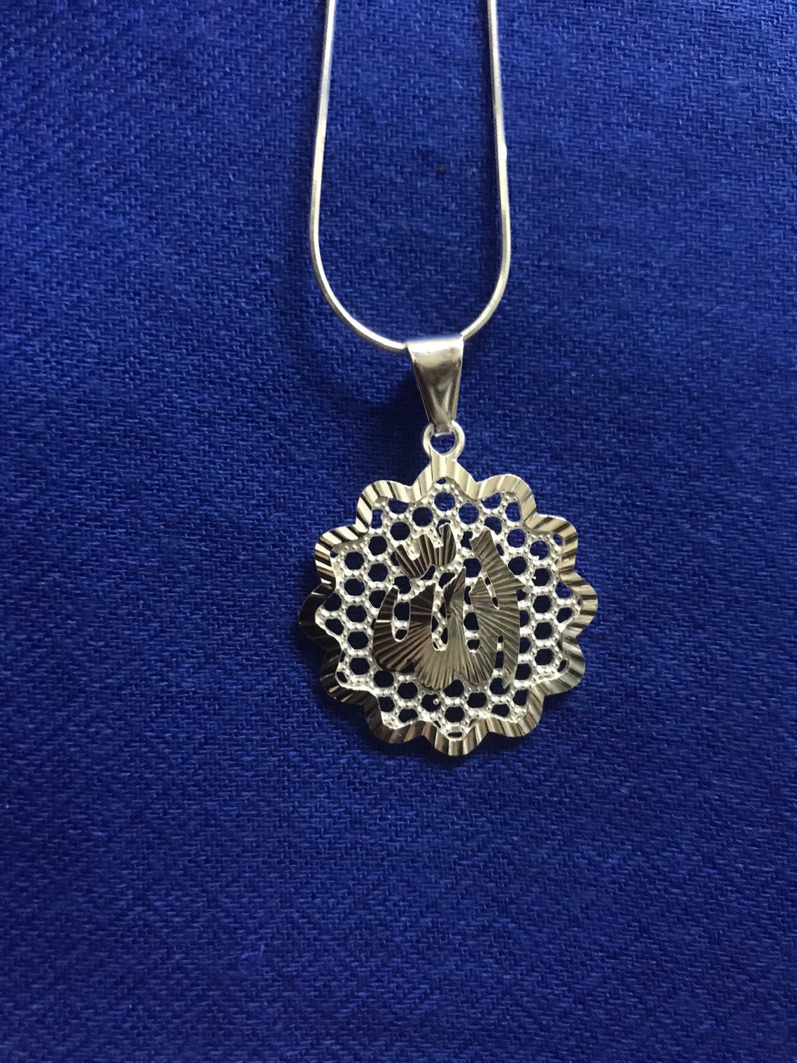 Solid Silver 925 Quran Muslim Arabic Pendant Allah Ramadan Eid Gift