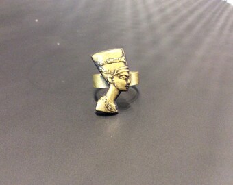 Ancient Egyptian Neferneferuaten  Nefertiti African Jewelry wife of pharaoh akhenaten adjustable brass ring ,Egypt symbol ring T2