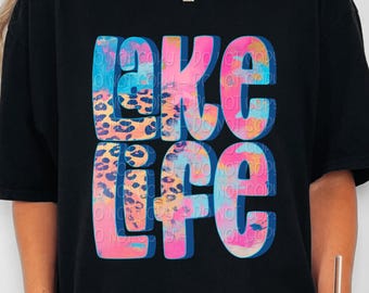 Lake Life Png, Summer at the Lake Digital Design, Lake Life Shirt Png for Sublimation, DTF and DTG