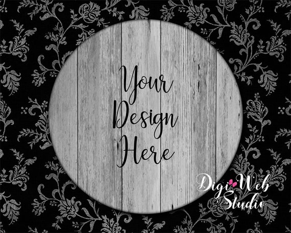 Wood Sign Mockup Mock Up Gray Round Wood