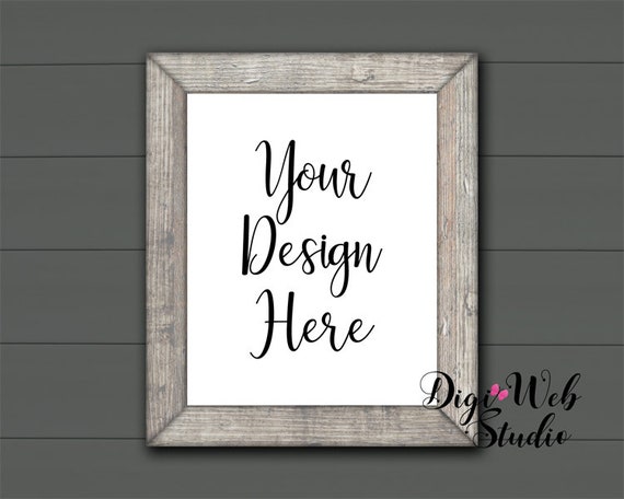 Frame Mockup Mock Up Farmhouse Wood Sign On