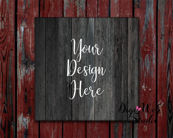 Wood Sign Mockup Mock Up Weathered Wood Sign