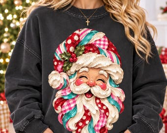 Weihnachtsmann-Design (PNG), Rosa Weihnachtsmann-Design (PNG), Buntes Weihnachtsmann-Shirt-Design, Mädchenhaftes Weihnachtsmann-Design (PNG), Weihnachtsmann-Design (PNG)