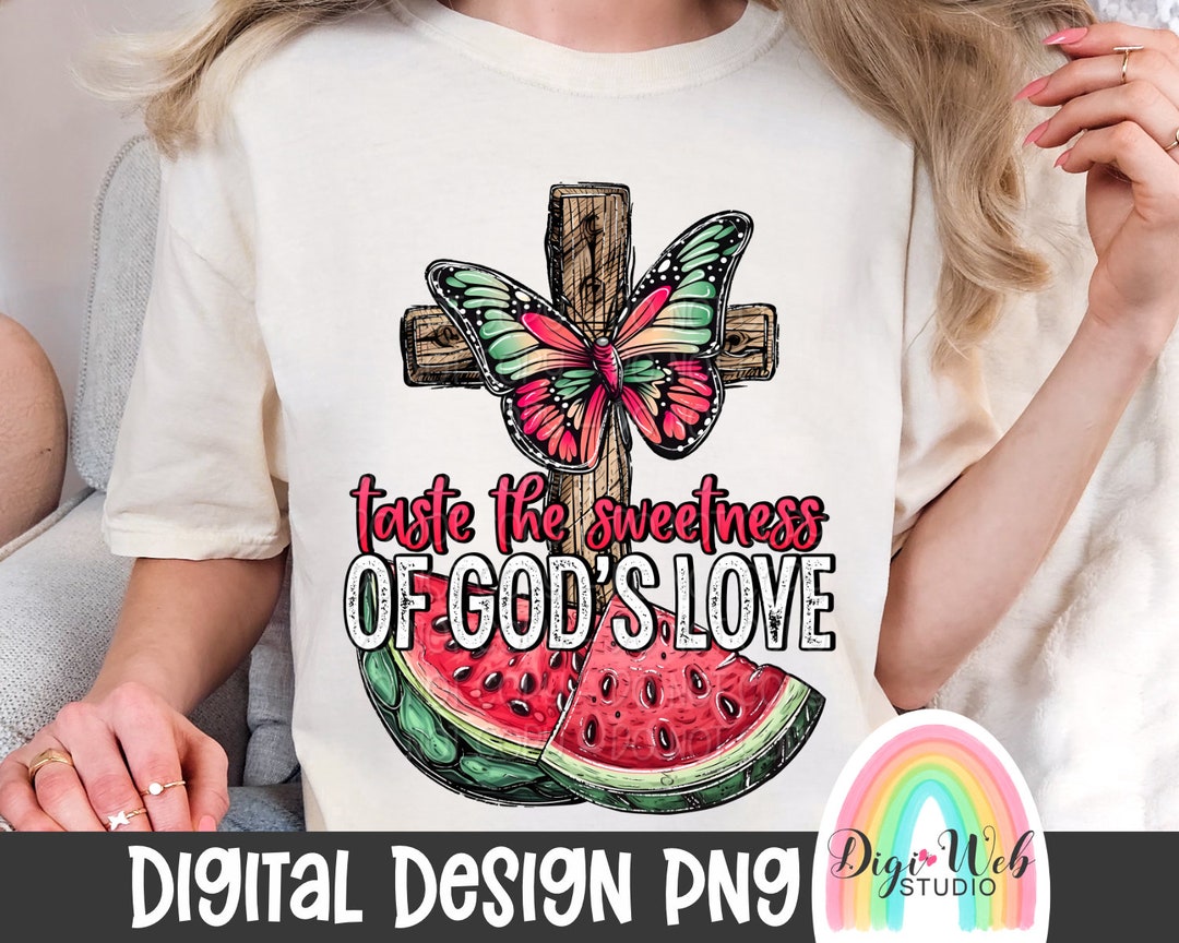 Taste the Sweetness of God's Love PNG, Faith Digital Design, Cross and