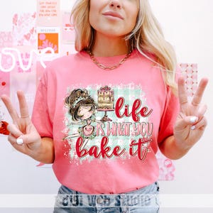 Life Is What You Bake It, Baker, Cake, Digital Sublimation Design, Apron Design, PNG Download