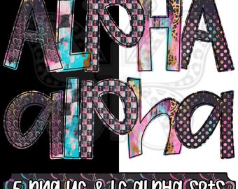 Grace and Grit Alpha Png Bundle, Faith Based Alphabet Letters, Cross Leopard Print Alpha, Uppercase Lowercase, 5 Png Sets