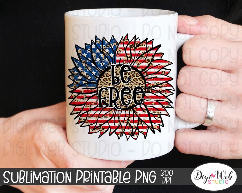 Download Patriotic Sunflower Digital Sublimation Design Download Be ...