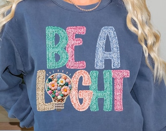 Be A Light Png, Faux Yarn Digital Design, Bible Verse Png, Trendy Christian Faith Shirt Png