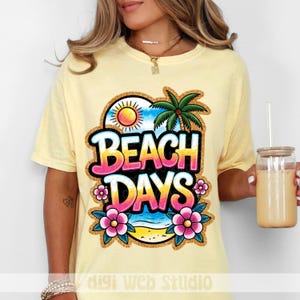 Beach Days Png, Beach Vacation Png, Summer at the Beach Digital Design, Beach Vacay Shirt Png for Sublimation, DTF and DTG