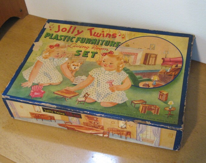 Jolly Twins Living Room Set 222 in Original Box. Renwal Vintage