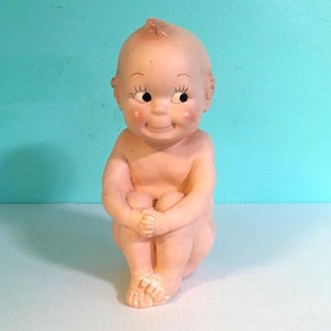 Vintage 1960s Kewpie-Type Ceramic Bank: A. N. Brooks Corp, 12 Inch