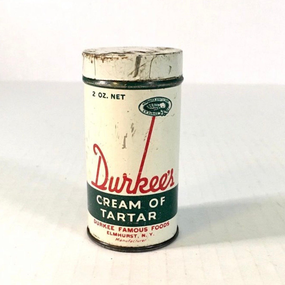 Durkee Cream of Tartar Tin in 2 Oz Size, 3 Inches Tall. 1950s60s. Etsy