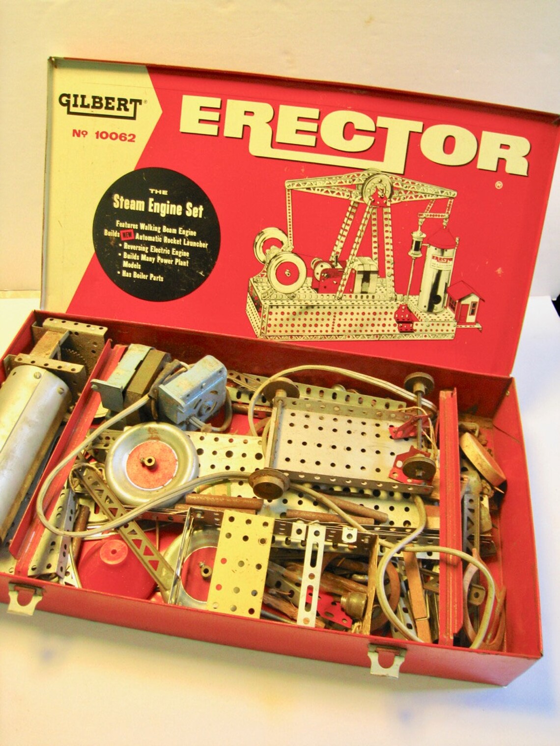 Vintage Gilbert Erector set No. 10062. The Steam Engine Set. | Etsy