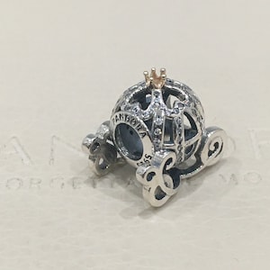 Authentic Pandora Disney Cinderella's Pumpkin Coach Charm with 14k