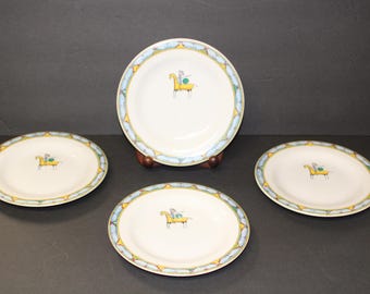 Paul Cardew North American Indian Set of 4 Lunch Plates 8”