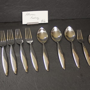 Retroneu ROADWAY ~ Forks & Salad Forks ~ Stainless Steel Flatware Lot of 10