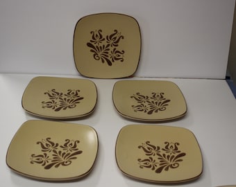 Set of 5 Pfaltzgraff Village Square Salad Plates 8.25”