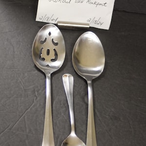 Lot of 3 Leonard Stainless Flatware Old Rockport Serving Pieces