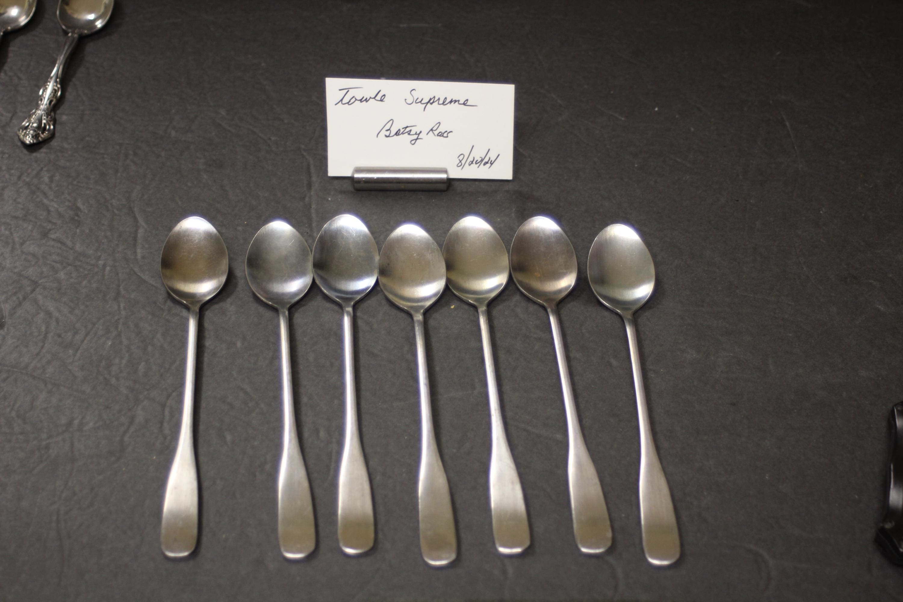 Towle Supreme Cutlery Betsy Ross Stainless Iced Tea Spoons Set of