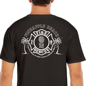 Upside Down Pineapple Fire Firghter Pineapple Island| 180GSM Cotton (DTF)