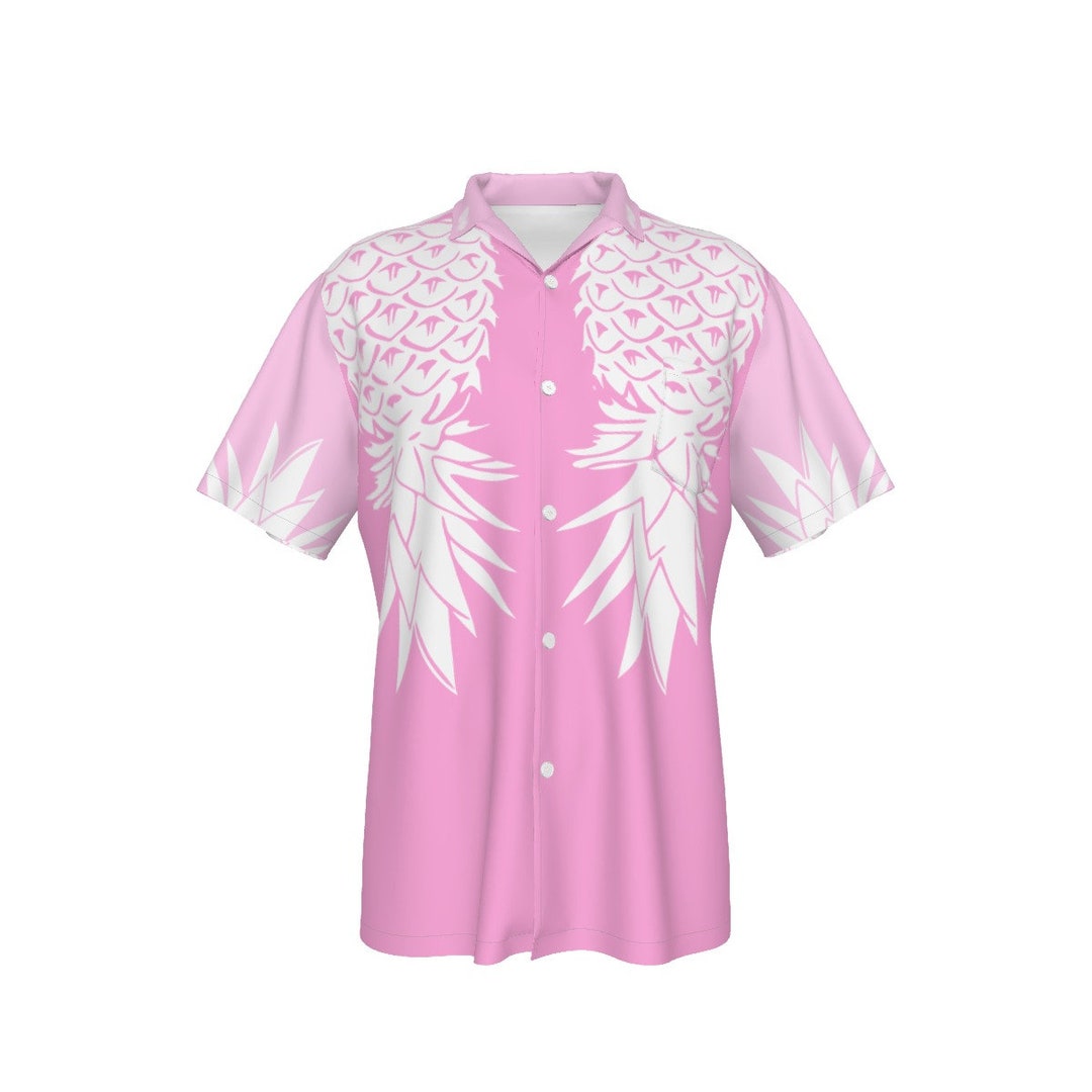 Women Pink Pineapple Hawaiian Hoodie Dress Print