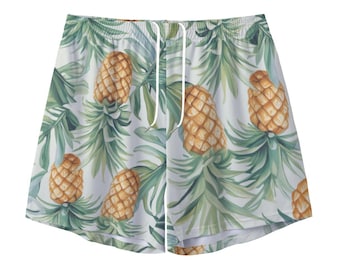 Upside Down Pineapple Men's Shorts | IYKYK Swinger Lifestyle Resort Wear | Tropical Cruise Vacation Trunks | Secret Code Beach Apparel