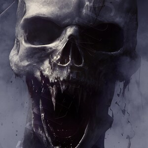 Art Print Metal Canvas Gothic Decor Surrealism Zombie Apocalypse Vampire Undead Skull Evil Corpse Demon Beautiful Dark Artwork Modern Unique