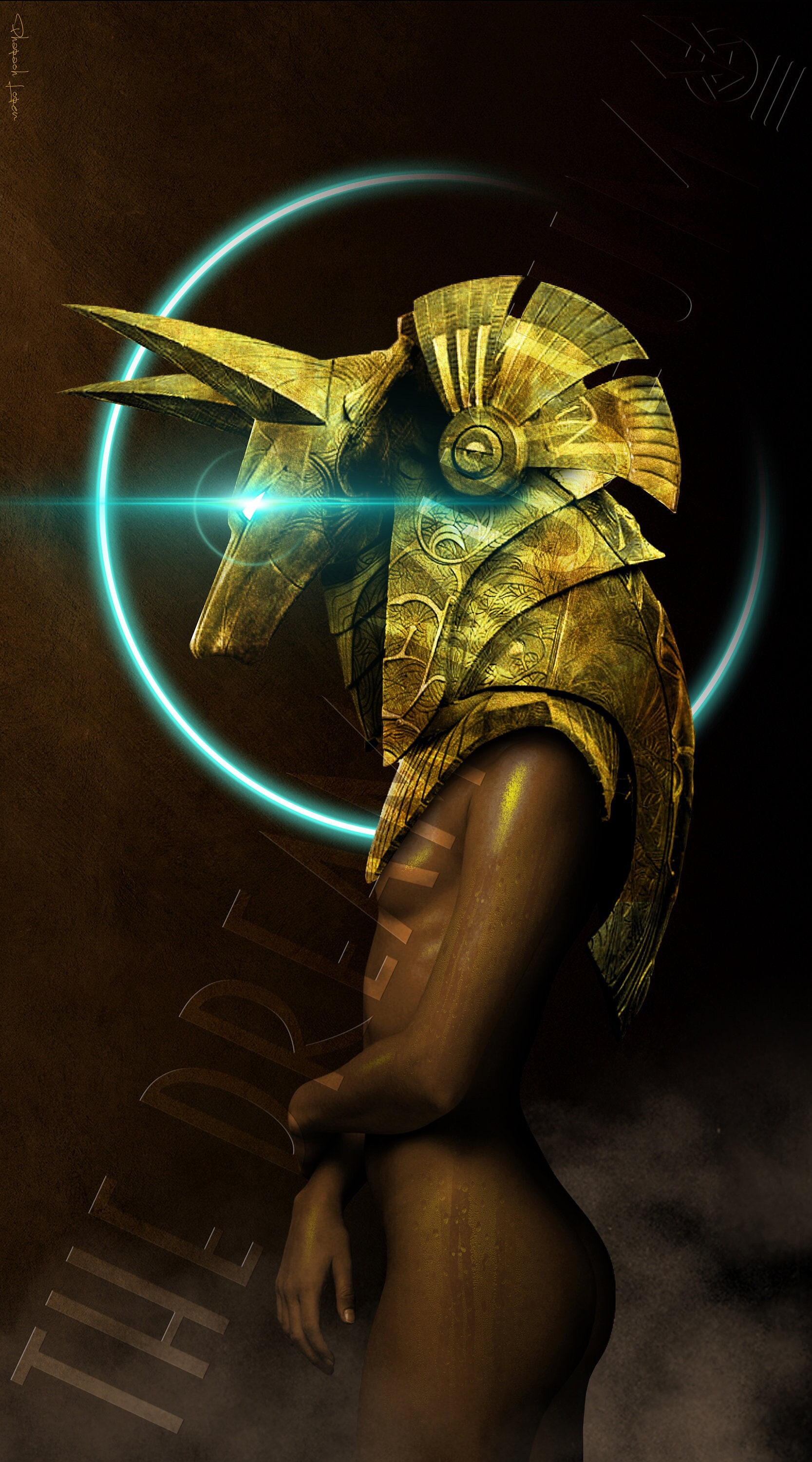 1667px x 3000px - Art Print Metal Canvas Anubis Ancient Egypt Egyptian Woman - Etsy UK