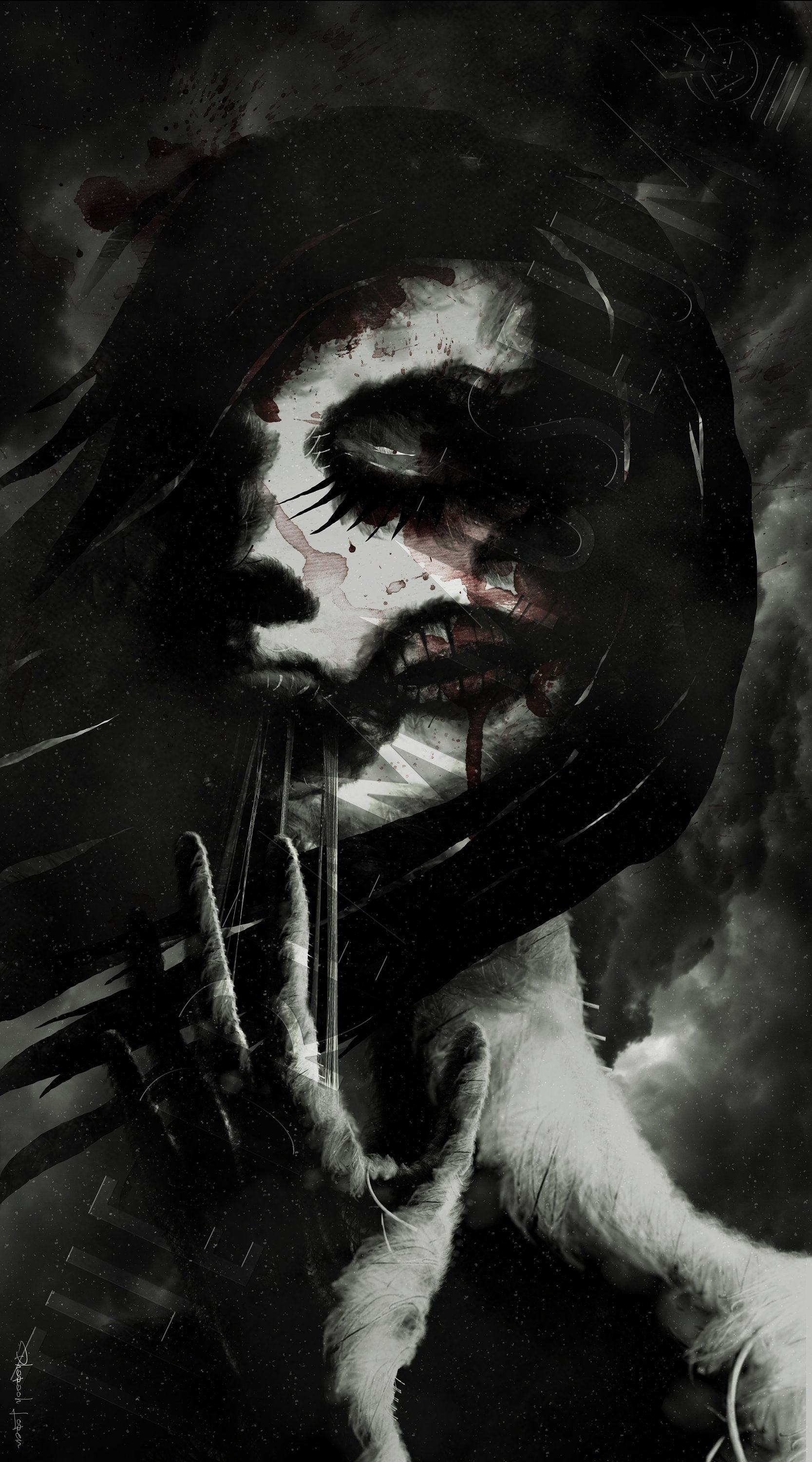 Art Print Metal Canvas Beautiful Woman Portrait Creepy Weird Abstract  Horror Macabre Dark Girl Nightmare Artwork Disturbing Modern Unique - Etsy  UK