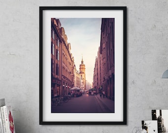 Leipzig Foto, Nikolaikirche, Kunstdruck, Poster, Reisefotografie, Städte, urban, Deutschland, Dekoration, Büro, Wohnzimmer, Schlafzimmer