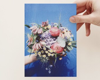 Postcard Bouquet, Birthday, Wedding, Photo Postcard, Greeting Card, Greeting Card, Gift Card