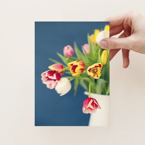 Postkarte Tulpen, Blumenstrauß, Geburtstag, Hochzeit, Fotopostkarte, Glückwunschkarte, Grußkarte, Geschenkkarte