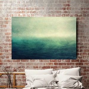 Sea Canvas Print Photography Abstract Nature Photography Vintage Blue Canvas Canvas Birthday Gift Office Living Room Bedroom image 2
