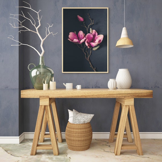 Magnolie Fotografie, Stilleben, rosa, pink, Pastell, Vintage, Kunstdruck, Poster, Dekoration, Wohnzimmer, Schlafzimmer, Geschenk