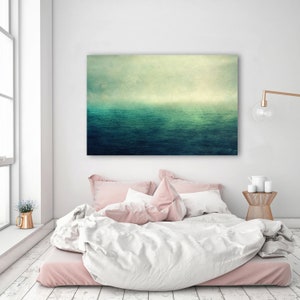 Sea Canvas Print Photography Abstract Nature Photography Vintage Blue Canvas Canvas Birthday Gift Office Living Room Bedroom image 6