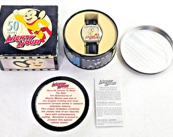 Mighty Mouse 50 Year Anniversary Watch NOS Free Ship
