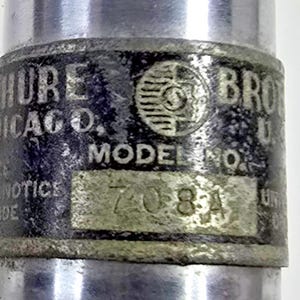 Micrófono Shure 708A Crystal vintage con soporte S36 y conmutador A85C. ¡Tiene sonido! imagen 14
