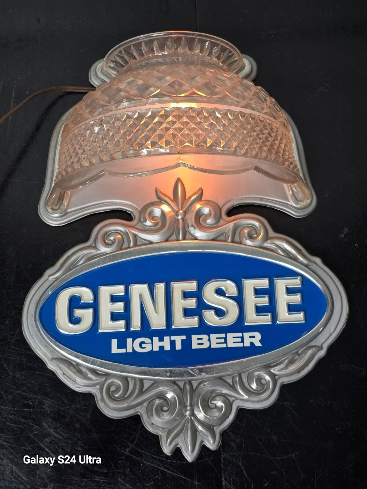 GENESEE Beer ヴィンテージ壁掛けライト Genesee Light Beer Crystal Shade Wall Sconce Lamp - Etsy