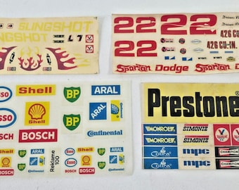 Juego de calcas para maquetas vintage de MPC y otros modelos a escala 1/24 y 1/25